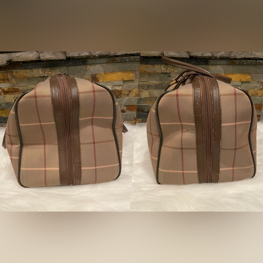 Vintage Burberrys Nova Check Travel Boston Bag - Picture 15 of 16